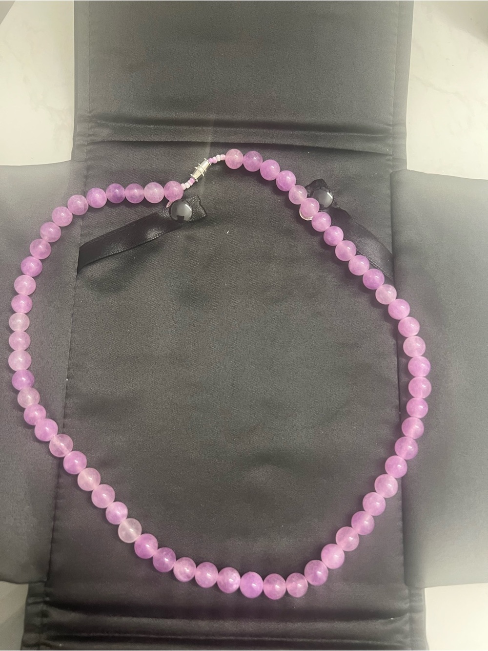 Lavender Beaded Quartz Necklace - Elegant Women’s Jewelry